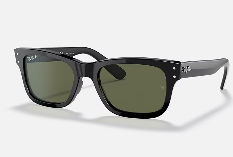 lente rectangular color pulido-negro